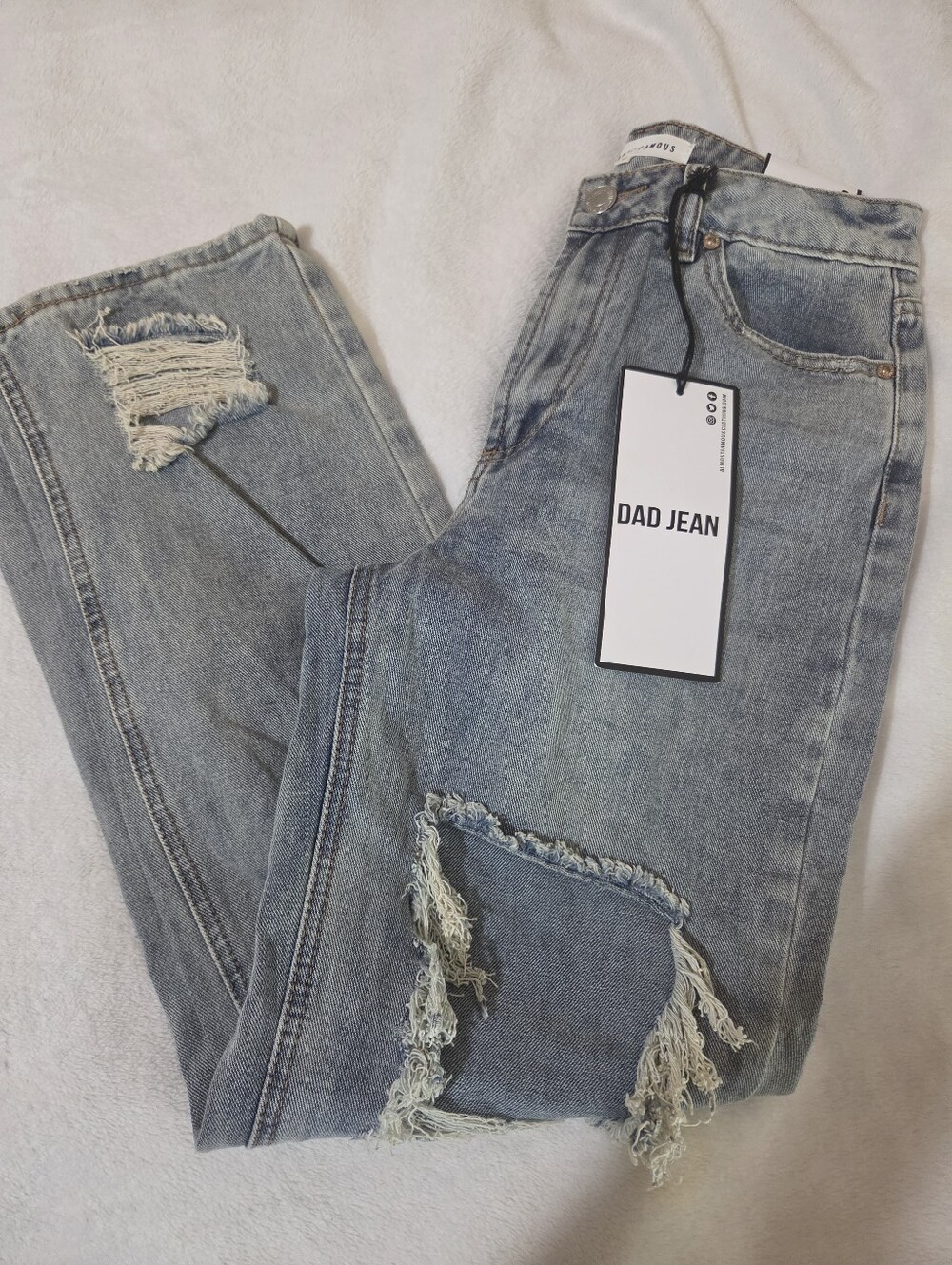 Forever 21-Almost Famous- Distressed Light Blue Women's Jeans